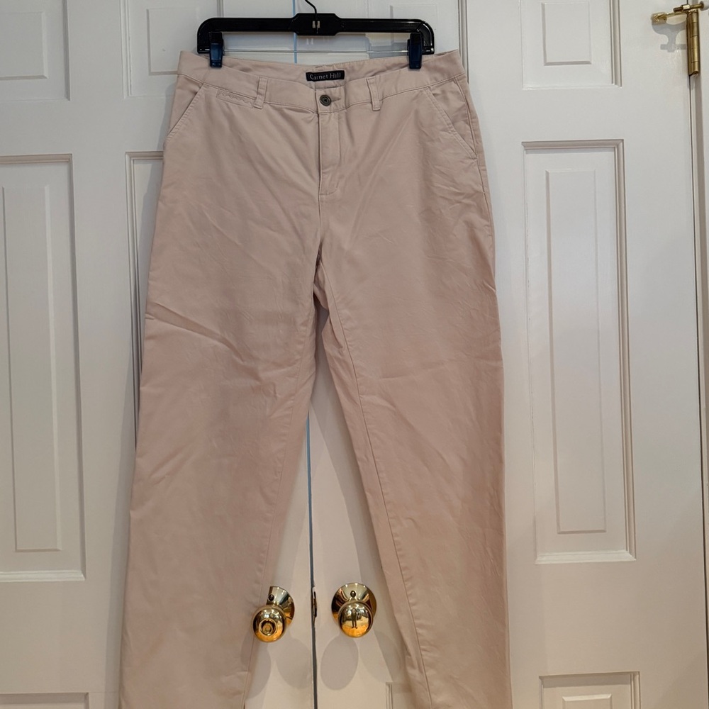 NWT Two Pairs of Garnet Hill Cotton Chino Pants in Size 12